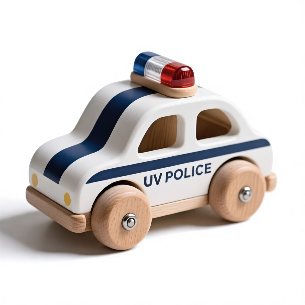 木制玩具 警用巡逻车